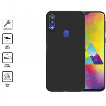 Silikoninis 1mm. storio dėklas - juodas (GALAXY M20)